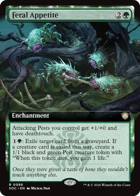 Feral Appetite (Extended Art) card from Commander: Secrets of Strixhaven
