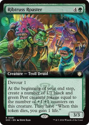 Ribtruss Roaster (Extended Art) card from Commander: Secrets of Strixhaven
