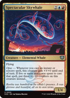 Spectacular Skywhale card from Secrets of Strixhaven