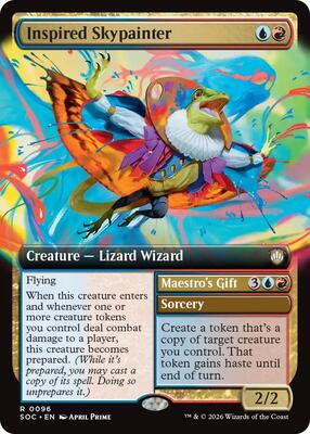 Inspired Skypainter (Extended Art) card from Commander: Secrets of Strixhaven