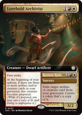 Lorehold Archivist (Extended Art) card from Commander: Secrets of Strixhaven