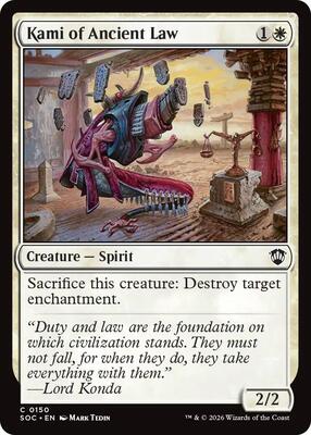 Kami of Ancient Law card from Commander: Secrets of Strixhaven