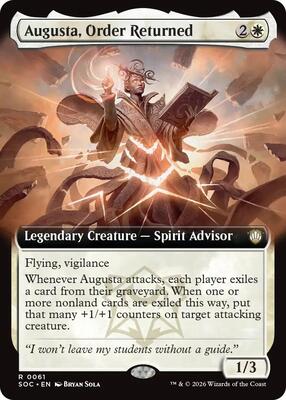 Augusta, Order Returned (Extended Art) card from Commander: Secrets of Strixhaven