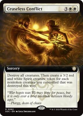 Ceaseless Conflict (Extended Art) card from Commander: Secrets of Strixhaven