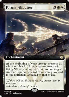 Forum Filibuster (Extended Art) card from Commander: Secrets of Strixhaven