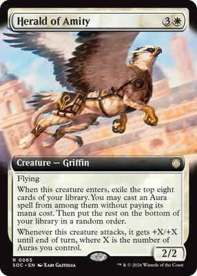 Herald of Amity (Extended Art) card from Commander: Secrets of Strixhaven