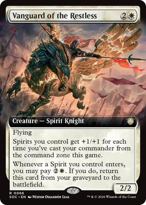 Vanguard of the Restless (Extended Art) card from Commander: Secrets of Strixhaven