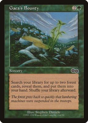 Gaea's Bounty card from Urza's Saga