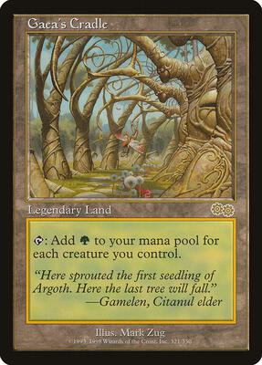 Gaea's Cradle card from Urza's Saga