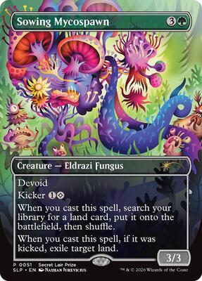Sowing Mycospawn card from Secret Lair Showdown