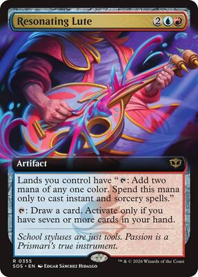 Resonating Lute (Extended Art) card from Secrets of Strixhaven