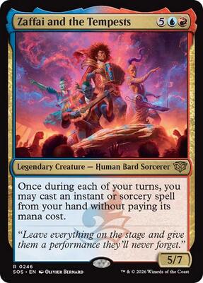 Zaffai and the Tempests card from Secrets of Strixhaven