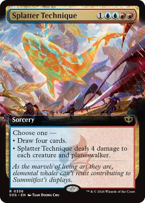Splatter Technique (Extended Art) card from Secrets of Strixhaven