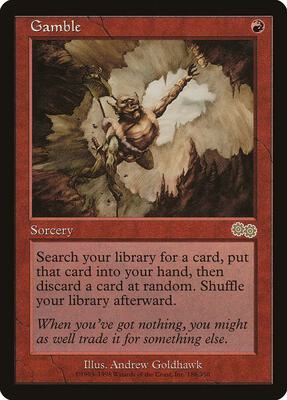Gamble card from Urza's Saga