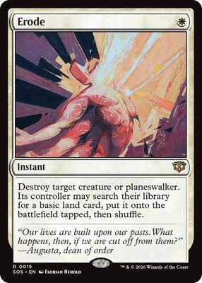 Erode card from Secrets of Strixhaven