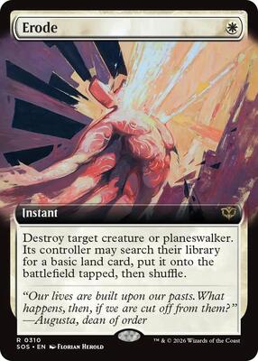 Erode (Extended Art) card from Secrets of Strixhaven