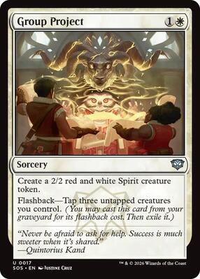 Group Project card from Secrets of Strixhaven
