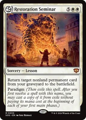 Restoration Seminar card from Secrets of Strixhaven