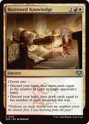 Borrowed Knowledge card from Secrets of Strixhaven