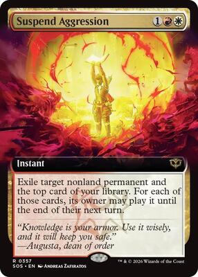 Suspend Aggression (Extended Art) card from Secrets of Strixhaven