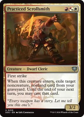 Practiced Scrollsmith card from Secrets of Strixhaven