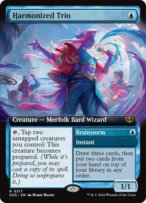 Harmonized Trio (Extended Art) card from Secrets of Strixhaven
