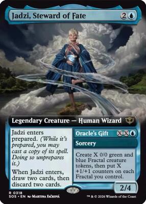 Jadzi, Steward of Fate (Extended Art) card from Secrets of Strixhaven