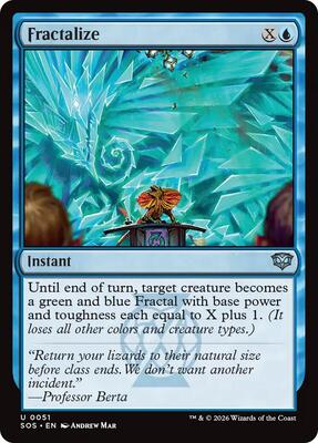 Fractalize card from Secrets of Strixhaven