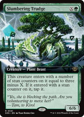 Slumbering Trudge (Extended Art) card from Secrets of Strixhaven
