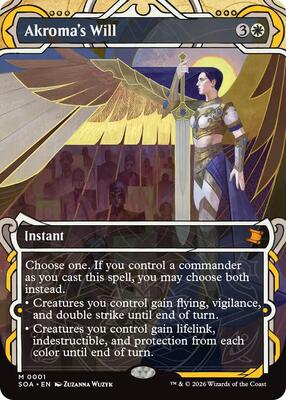 Akroma's Will card from Secrets of Strixhaven: Mystical Archive