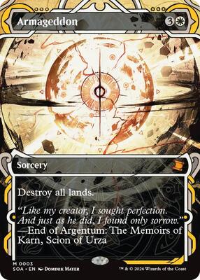 Armageddon card from Secrets of Strixhaven: Mystical Archive
