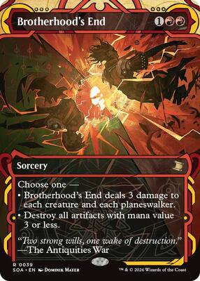 Brotherhood's End card from Secrets of Strixhaven: Mystical Archive