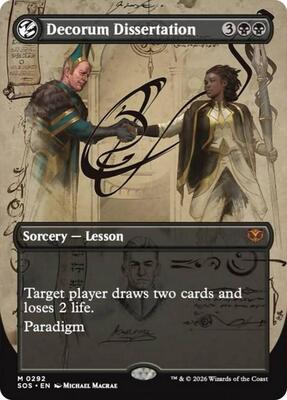 Decorum Dissertation (Borderless) card from Secrets of Strixhaven
