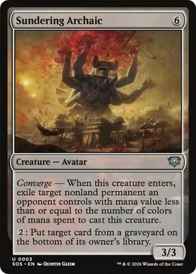 Sundering Archaic card from Secrets of Strixhaven
