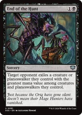 End of the Hunt card from Secrets of Strixhaven