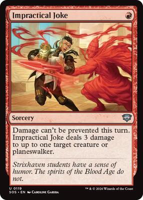 Impractical Joke card from Secrets of Strixhaven