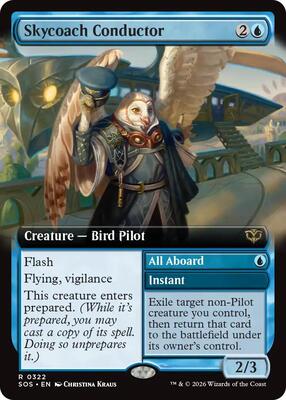 Skycoach Conductor (Extended Art) card from Secrets of Strixhaven