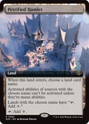 Petrified Hamlet (Extended Art) card from Secrets of Strixhaven