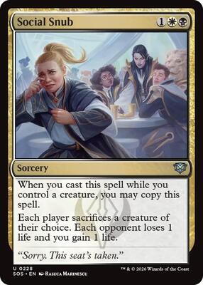 Social Snub card from Secrets of Strixhaven