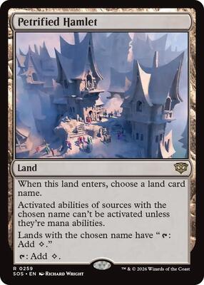 Petrified Hamlet card from Secrets of Strixhaven