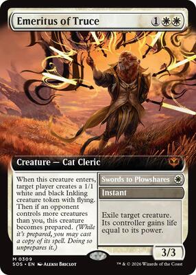 Emeritus of Truce (Extended Art) card from Secrets of Strixhaven