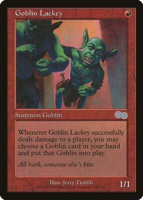 Goblin Lackey card from Urza's Saga