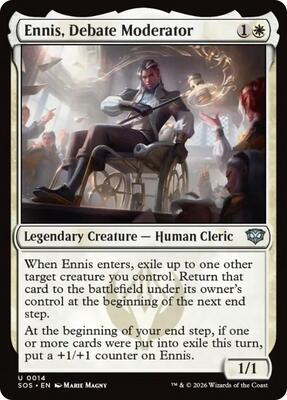 Ennis, Debate Moderator card from Secrets of Strixhaven