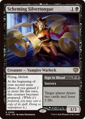 Scheming Silvertongue card from Secrets of Strixhaven