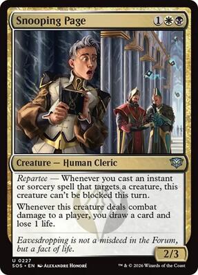 Snooping Page card from Secrets of Strixhaven