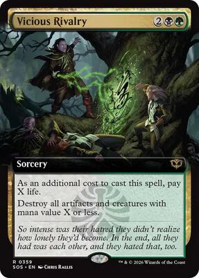Vicious Rivalry (Extended Art) card from Secrets of Strixhaven