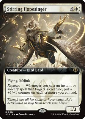 Stirring Hopesinger (Extended Art) card from Secrets of Strixhaven