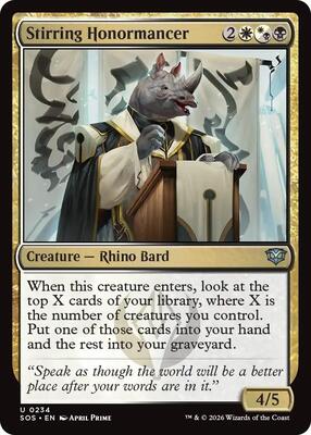 Stirring Honormancer card from Secrets of Strixhaven