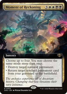 Moment of Reckoning (Extended Art) card from Secrets of Strixhaven