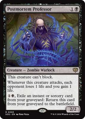 Postmortem Professor card from Secrets of Strixhaven